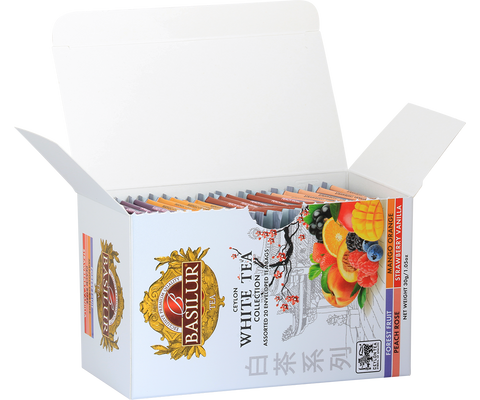 Ceylon White Tea - Assorted 20 Enveloped Tea Bags - 4 Flavours