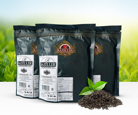 Basilur Magic Fruits - Strawberry & Kiwi Premium Pack - 3 X 100g Loose Leaf Pouch