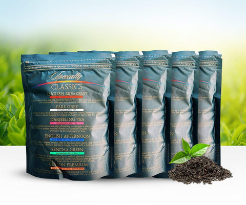 Basilur Magic Fruits - Strawberry & Kiwi Premium Pack - 5 X 100g Loose Leaf Pouch