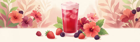 A Berry Tea Mocktail Recipe With a Rosehip Foam Top
