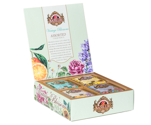 Vintage blossoms II - 40 Enveloped Tea Bags - 4 Flavours