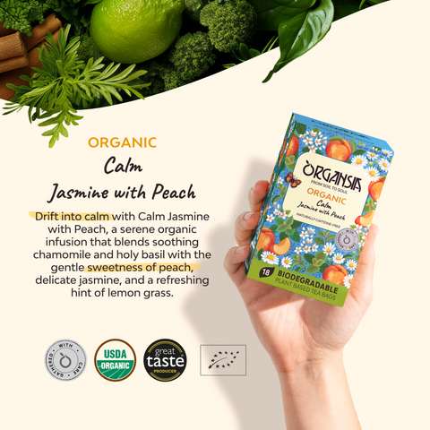 Organic Calm Jasmine with Peach - 18 Tea Bags
