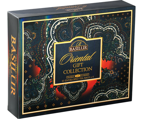Oriental Collection Assorted Gift- 60 Enveloped Tea Bags - 4 Flavours of Green And Black Teas