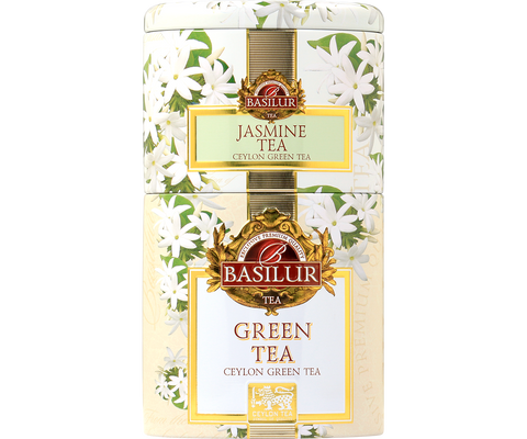 Two Layer Caddy - Jasmine Tea & Green Tea - 100g Loose Leaf Tea