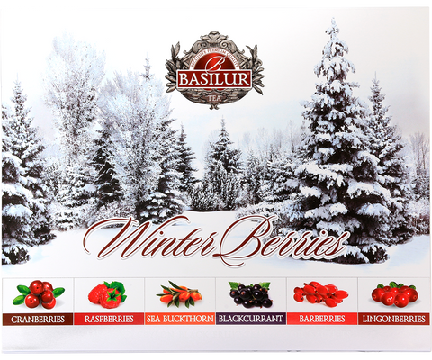 Winter Berries - Flavoured Ceylon Black Teas - 60 Enveloped Tea Bags - 6 Flavours