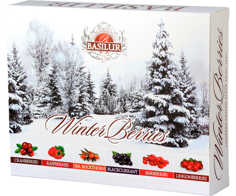 Winter Berries - Flavoured Ceylon Black Teas - 60 Enveloped Tea Bags - 6 Flavours