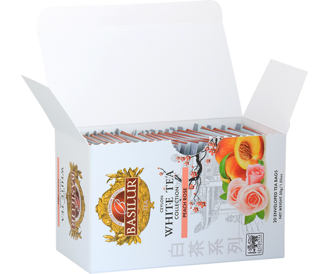 Ceylon White Tea - strawberry & Vanilla - 20 Enveloped Tea Bags