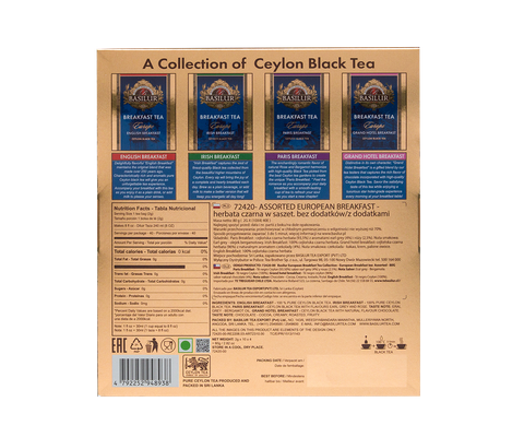 Breakfast in Europe - 40 Enveloped Tea Bags - 4 Flavours