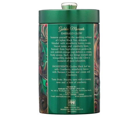 Emerald Glow Tin Caddy - 100g Loose Leaf Black Tea