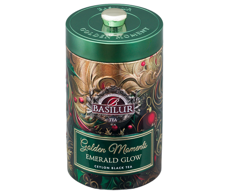 Emerald Glow Tin Caddy - 100g Loose Leaf Black Tea