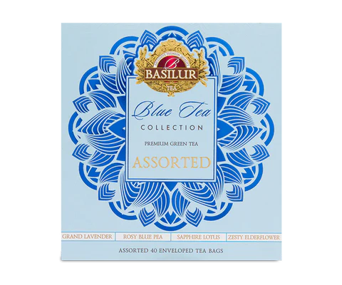 Basilur Blue tea - 4 Flavours - 40 Enveloped Tea Bags