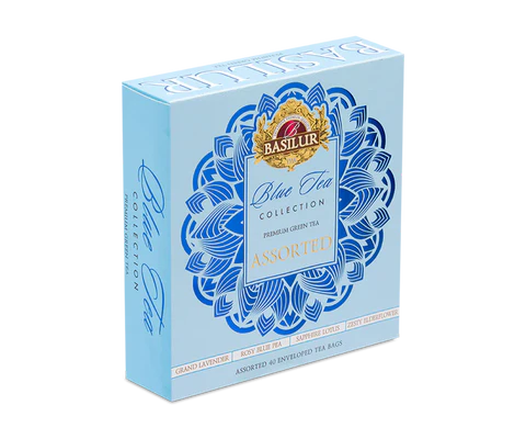 Basilur Blue tea - 4 Flavours - 40 Enveloped Tea Bags