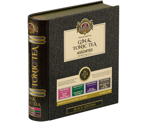Gin & Tonic Tea Assorted - Black Limited Edition -32 Enveloped Tea Bags - 4 Flavours