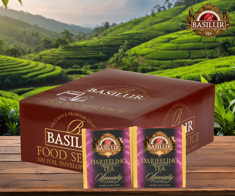 Basilur Darjeeling Tea - 100 Envelope Premium Bulk Pack