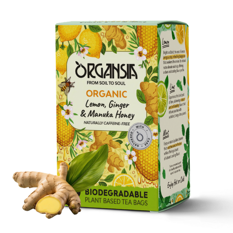 Organic Lemon Ginger & Manuka Honey - 18 Tea Bags