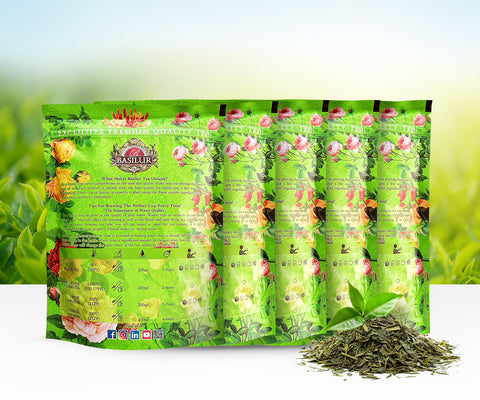 Basilur Vintage Blossoms - Jasmine Dream - 5 X 100g Loose Leaf Green Tea Pouch