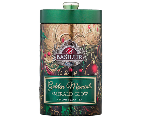 Emerald Glow Tin Caddy - 100g Loose Leaf Black Tea