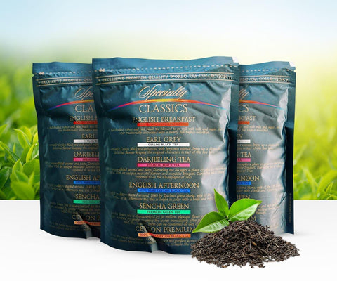 Basilur Sencha Premium Pack - 3 X 100g Loose Leaf Green Tea Pouch