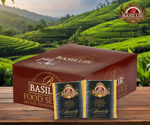 Basilur Premium Specialty Classics - Earl Grey - 100 Foil Envelope Bulk Pack