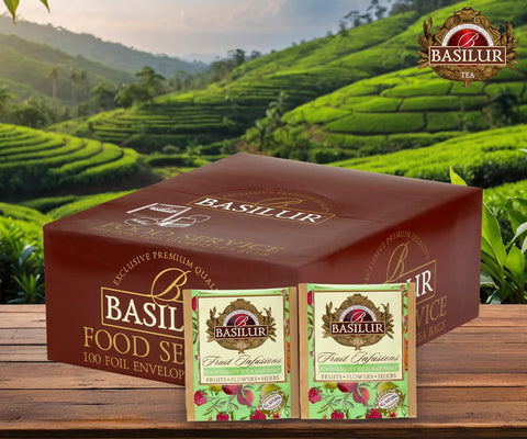 Basilur Pomegranate with Raspberry - 100 Envelope Premium Bulk Pack