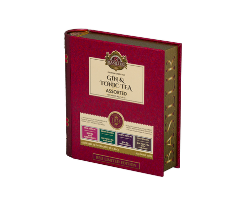Gin & Tonic Tea Assorted - Red Limited Edition - 32 Enveloped Tea Bags - 4 Flavours