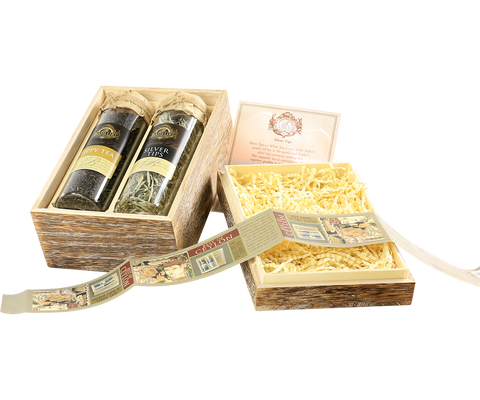 Luxury Silver Tips and Tippy Tea - Wooden Gift Box